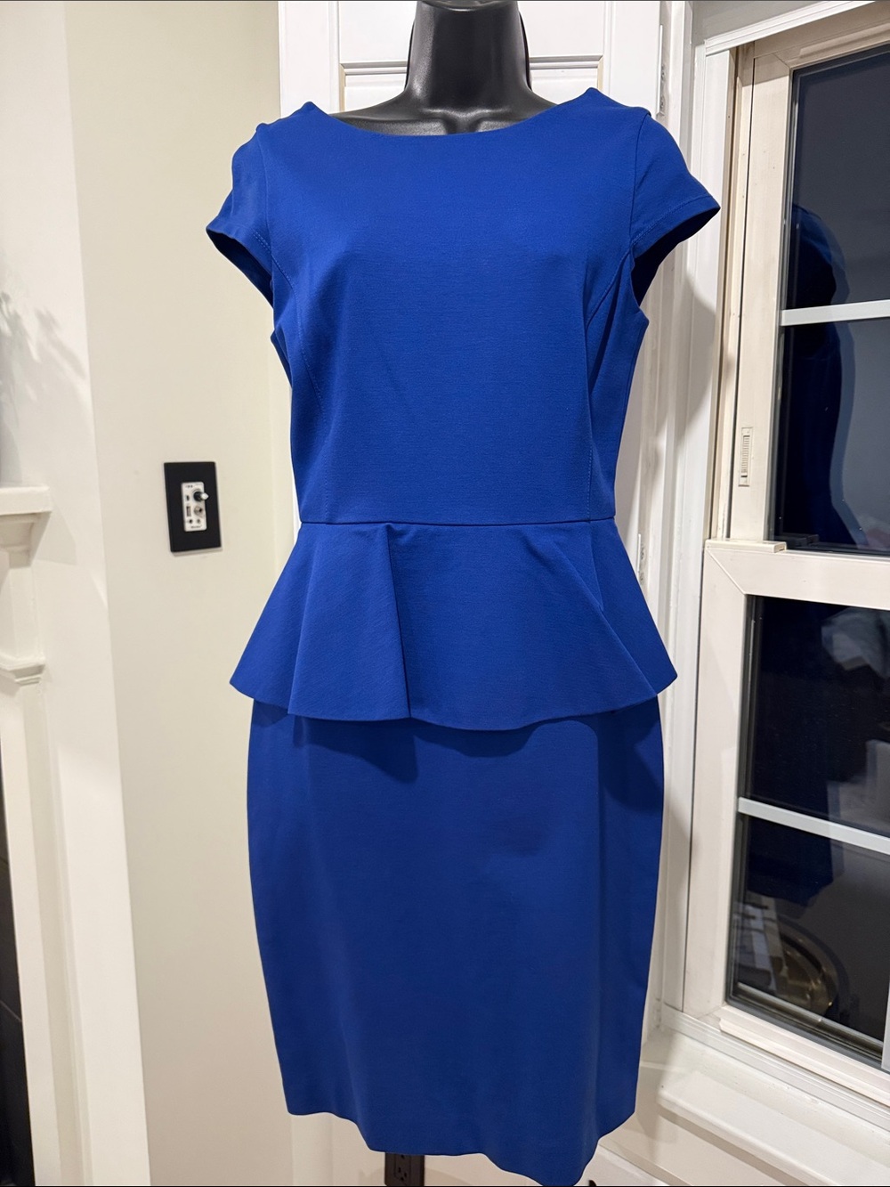 Banana Republic Cobalt Blue Peplum Sheath Dress